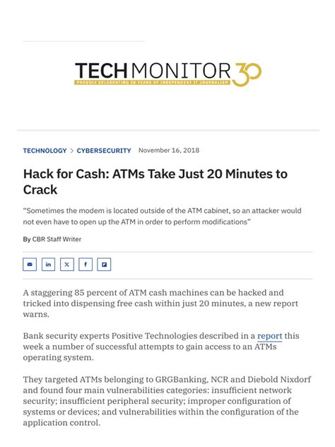 Hack for Free Cash: ATMs Take Just 20 Minutes to .